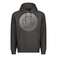 Smoke ireland celtic knotwork design ornament wolf original celtic pullover Premium Hoodie - linhVisuals