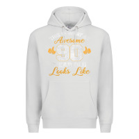 Dove Grey 90th birthday novelty gift awesome 90 year old t shirt Premium Hoodie - linhVisuals