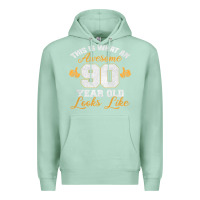 Seafoam 90th birthday novelty gift awesome 90 year old t shirt Premium Hoodie - linhVisuals