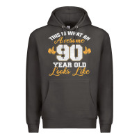 Smoke 90th birthday novelty gift awesome 90 year old t shirt Premium Hoodie - linhVisuals