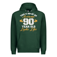 Sports Green 90th birthday novelty gift awesome 90 year old t shirt Premium Hoodie - linhVisuals