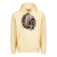 Pina Colada native american indian chief skull motorcycle headdress  t shirt Premium Hoodie - linhVisuals
