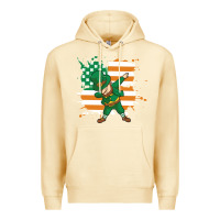 Pina Colada dabbing leprechaun irish american flag Premium Hoodie - linhVisuals