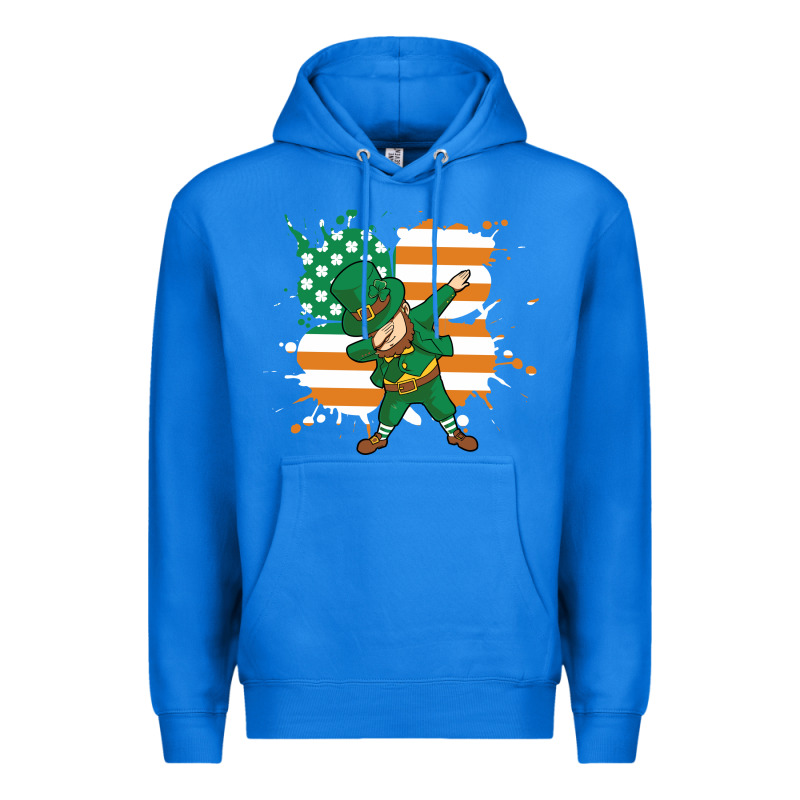 Dabbing Leprechaun Irish American Flag Premium Hoodie by linhVisuals | Teevron