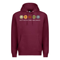 Burgundy let's settle this like adults board game night shirt Premium Hoodie - linhVisuals