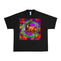 Black halloween red angus bull Urban Heavy Tee - LillyAllenDesigns