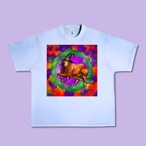 Halloween Red Angus Bull Urban Heavy Tee Designed By Lillyallendesigns