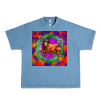 Pebble Blue halloween red angus bull Urban Heavy Tee - LillyAllenDesigns
