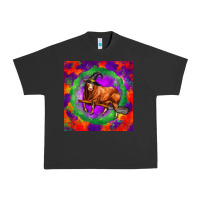 Pigment Black halloween red angus bull Urban Heavy Tee - LillyAllenDesigns
