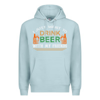 Blue Mist i just want to drink with my friends Premium Hoodie - linhVisuals