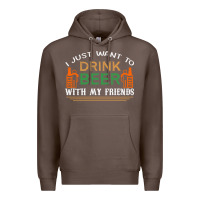 Coffee i just want to drink with my friends Premium Hoodie - linhVisuals