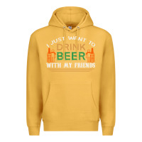 Mustard i just want to drink with my friends Premium Hoodie - linhVisuals