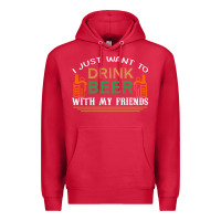 Cardinal i just want to drink with my friends Premium Hoodie - linhVisuals