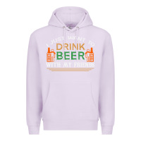 Lilac i just want to drink with my friends Premium Hoodie - linhVisuals