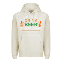 Oatmeal Heather i just want to drink with my friends Premium Hoodie - linhVisuals