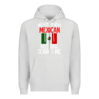 Dove Grey my husband is mexican nothing scares me funny husband zip hoodie Premium Hoodie - linhVisuals