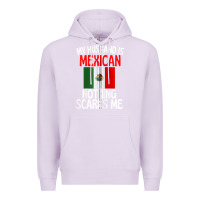 Lilac my husband is mexican nothing scares me funny husband zip hoodie Premium Hoodie - linhVisuals