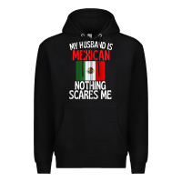 Black my husband is mexican nothing scares me funny husband zip hoodie Premium Hoodie - linhVisuals