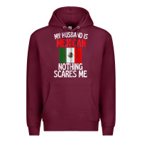 Burgundy my husband is mexican nothing scares me funny husband zip hoodie Premium Hoodie - linhVisuals