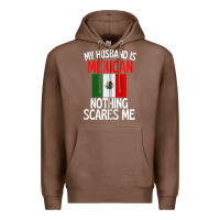 Chestnut my husband is mexican nothing scares me funny husband zip hoodie Premium Hoodie - linhVisuals