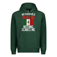 Sports Green my husband is mexican nothing scares me funny husband zip hoodie Premium Hoodie - linhVisuals