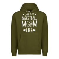 Army Green basketball t  shirt basketball mom life t  shirt Premium Hoodie - linhVisuals