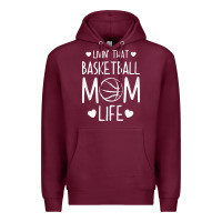 Burgundy basketball t  shirt basketball mom life t  shirt Premium Hoodie - linhVisuals