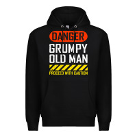 Black funny danger grumpy old man sarcastic saying, retirement t shirt Premium Hoodie - linhVisuals