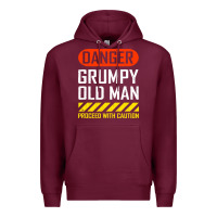 Burgundy funny danger grumpy old man sarcastic saying, retirement t shirt Premium Hoodie - linhVisuals