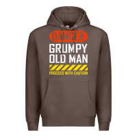 Coffee funny danger grumpy old man sarcastic saying, retirement t shirt Premium Hoodie - linhVisuals