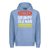 Colony Blue funny danger grumpy old man sarcastic saying, retirement t shirt Premium Hoodie - linhVisuals
