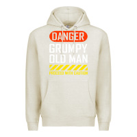 Oatmeal Heather funny danger grumpy old man sarcastic saying, retirement t shirt Premium Hoodie - linhVisuals