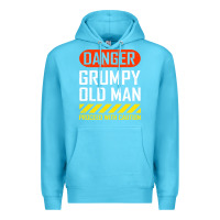 Ocean Blue funny danger grumpy old man sarcastic saying, retirement t shirt Premium Hoodie - linhVisuals