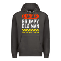 Smoke funny danger grumpy old man sarcastic saying, retirement t shirt Premium Hoodie - linhVisuals