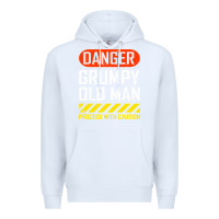 White funny danger grumpy old man sarcastic saying, retirement t shirt Premium Hoodie - linhVisuals
