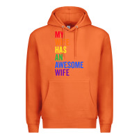 Carrot my wife has an awesome wife funny lesbian wedding gift t shirt Premium Hoodie - linhVisuals
