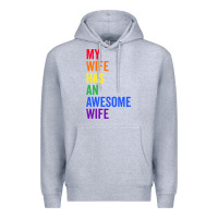 My Wife Has An Awesome Wife Funny Lesbian Wedding Gift T Shirt Premium Hoodie | Teevron