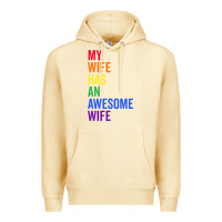 Pina Colada my wife has an awesome wife funny lesbian wedding gift t shirt Premium Hoodie - linhVisuals