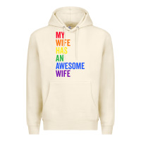 Tofu my wife has an awesome wife funny lesbian wedding gift t shirt Premium Hoodie - linhVisuals