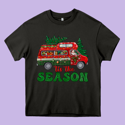 Christmas 'tis The Season Heavy Core Tee Designed By Bundleandbundleshop