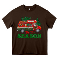 Chocolate Brown christmas 'tis the season Heavy Core Tee - BundleAndBundleShop