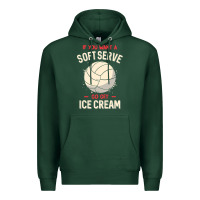 Sports Green funny volleyball if you want a soft serve volleyball t shirt Premium Hoodie - linhVisuals