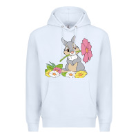 White thumper Premium Hoodie - linhVisuals