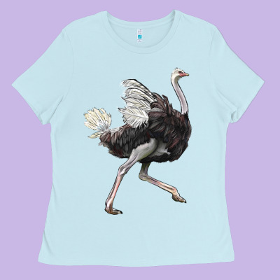 Ostrich Ladies Tee Designed By Lillyallendesigns