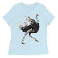 Baby Blue Ostrich Ladies Tee - LillyAllenDesigns