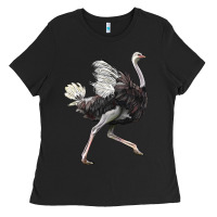 Black Ostrich Ladies Tee - LillyAllenDesigns