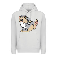 Dove Grey thumper Premium Hoodie - linhVisuals