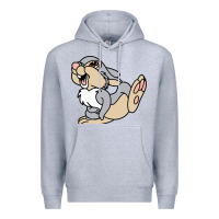 Heather Grey thumper Premium Hoodie - linhVisuals