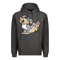 Charcoal Heather thumper Premium Hoodie - linhVisuals
