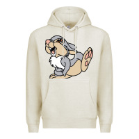 Oatmeal Heather thumper Premium Hoodie - linhVisuals